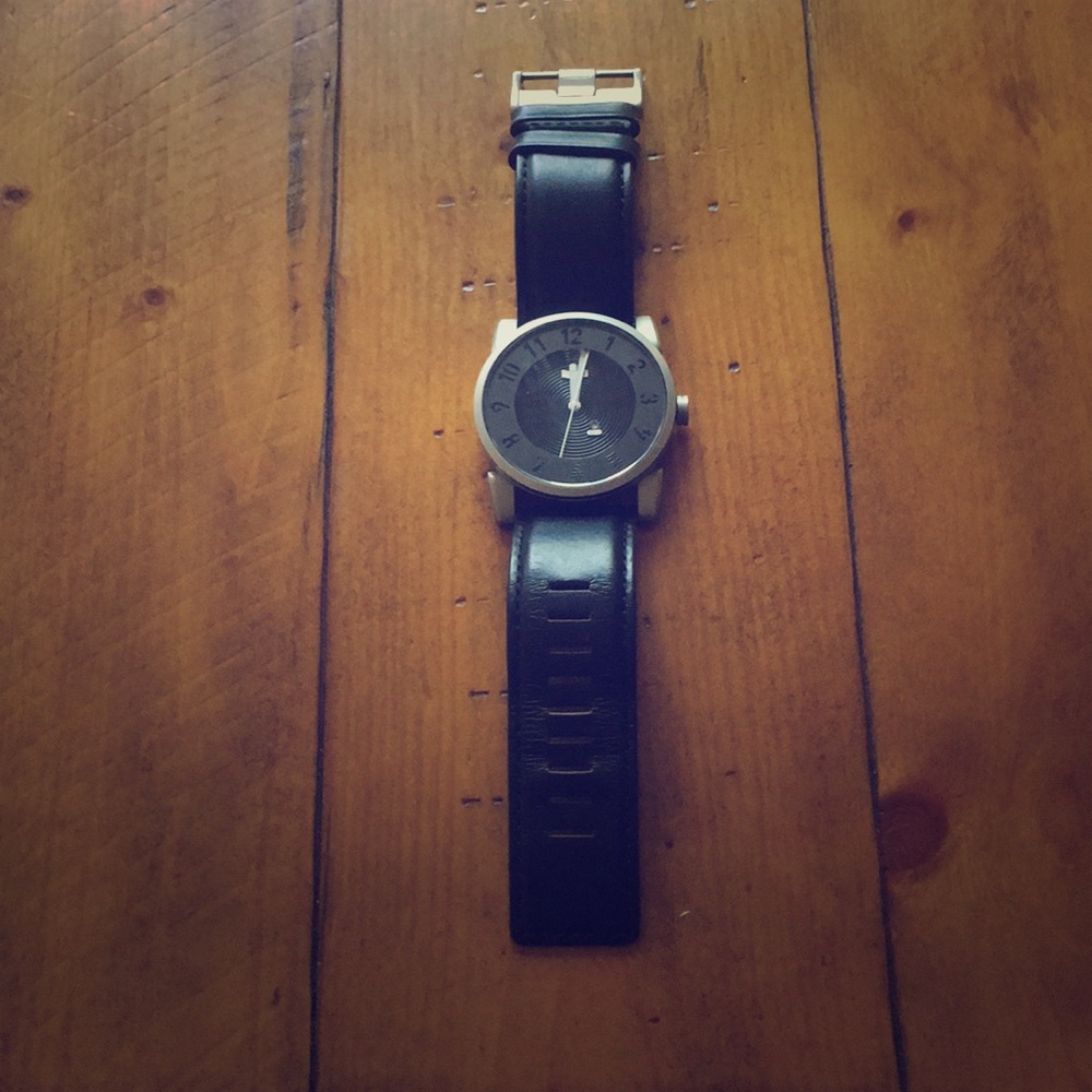 Men’s record player watch.